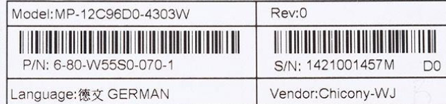 Clevo keyboard part number identification